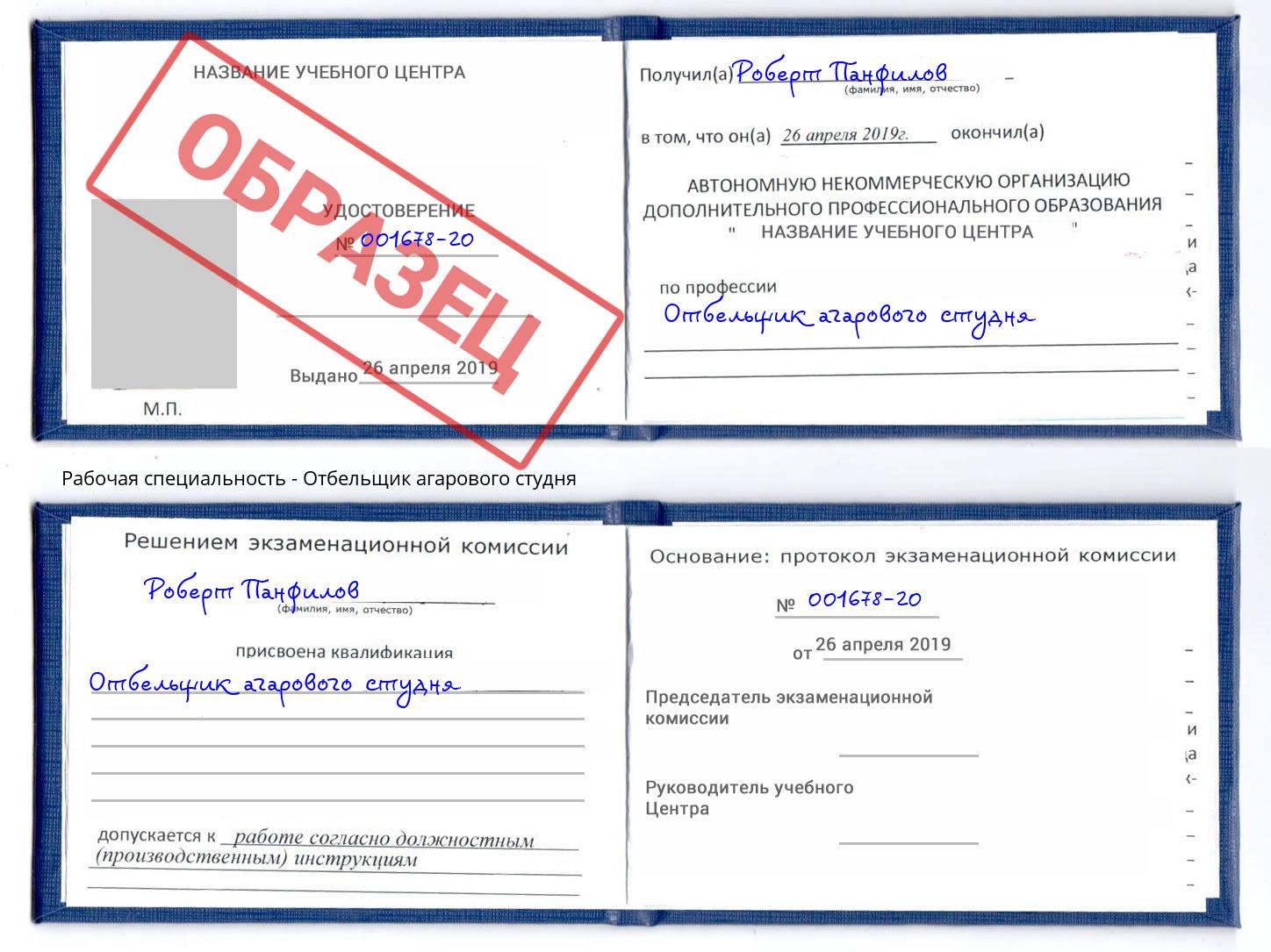 Отбельщик агарового студня Ковров